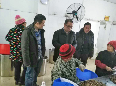白螺镇党委书记，人大主席，李锋同志一行